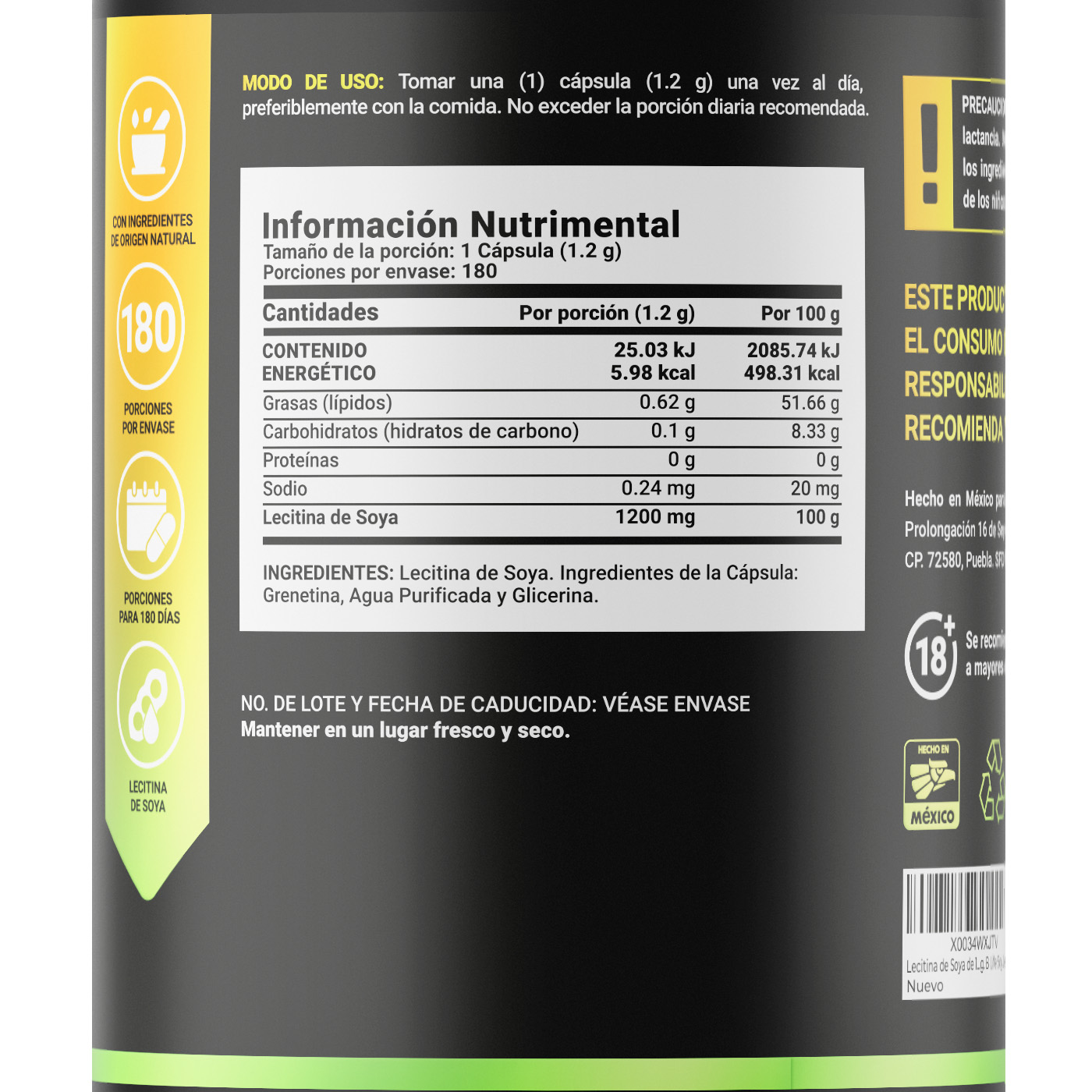 Foto 2 | Lecitina de Soya B Life