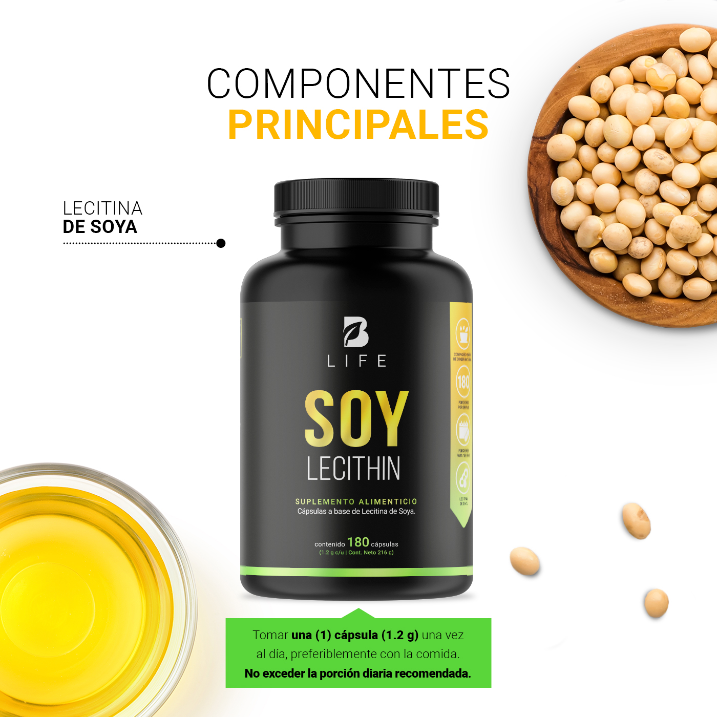 Foto 5 pulgar | Lecitina de Soya B Life