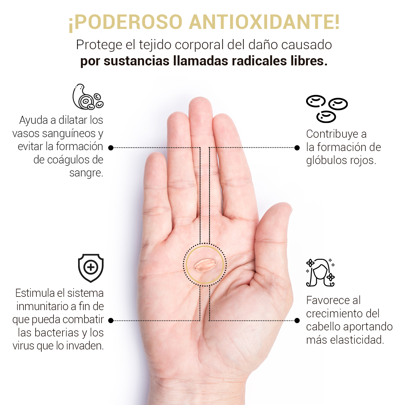 Foto 5 pulgar | Vitamina E + Biotina de 200 Cápsulas Ingredientes Naturales Supplement E&B B Life