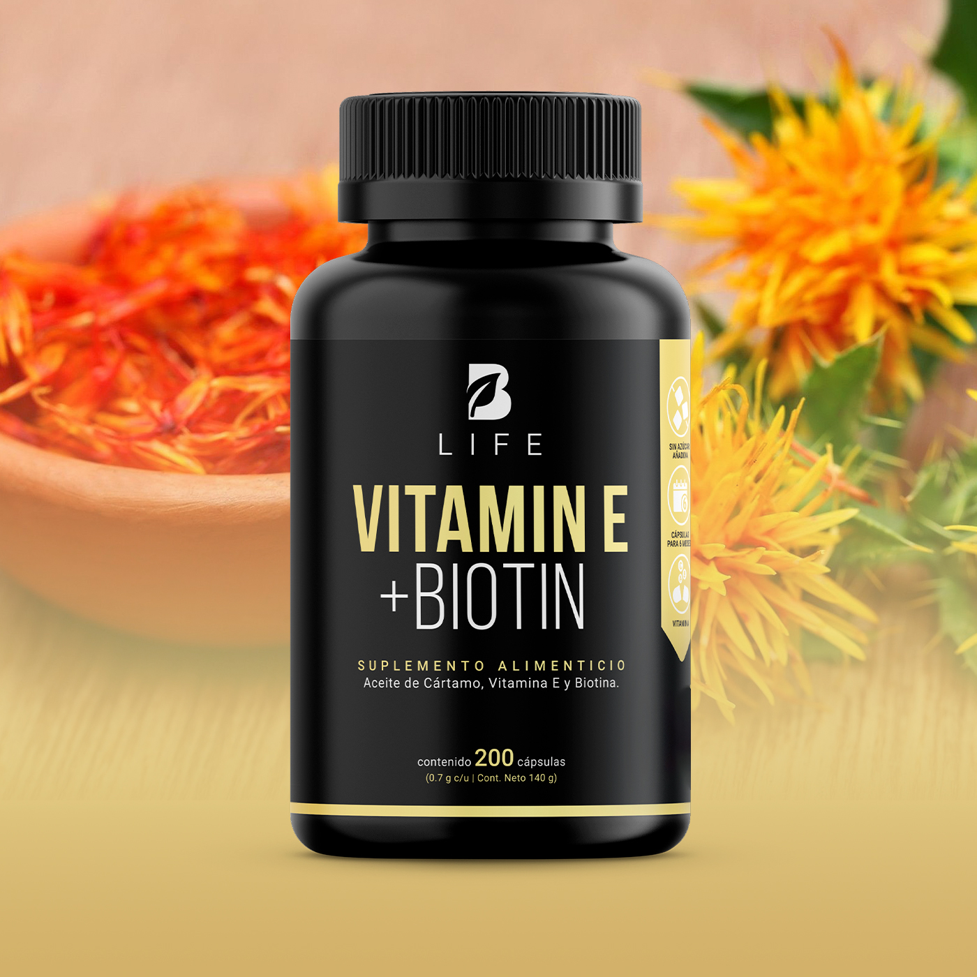Foto 9 pulgar | Vitamina E + Biotina de 200 Cápsulas Ingredientes Naturales Supplement E&B B Life