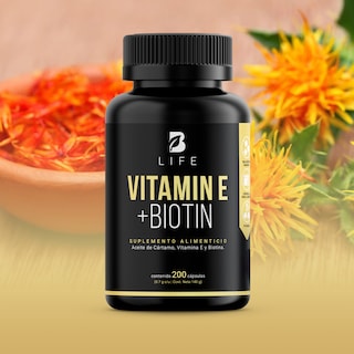 Foto 8 | Vitamina E + Biotina de 200 Cápsulas Ingredientes Naturales Supplement E&B B Life