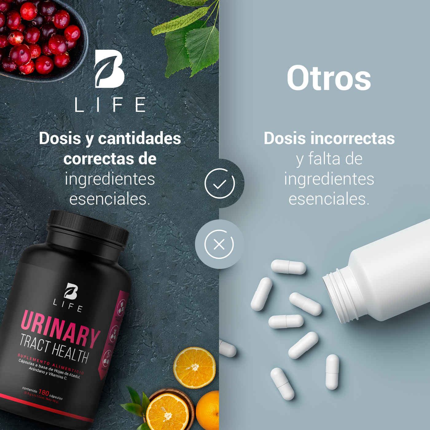 Foto 6 pulgar | Urinary Tract Health de 180 Cápsulas Ingredientes Naturales Urinary Tract Health B Life