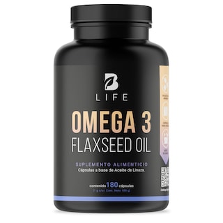 Foto 1 | Suplemento Alimenticio B Life Omega 3 Flaxseed Oil 180 Cápsulas