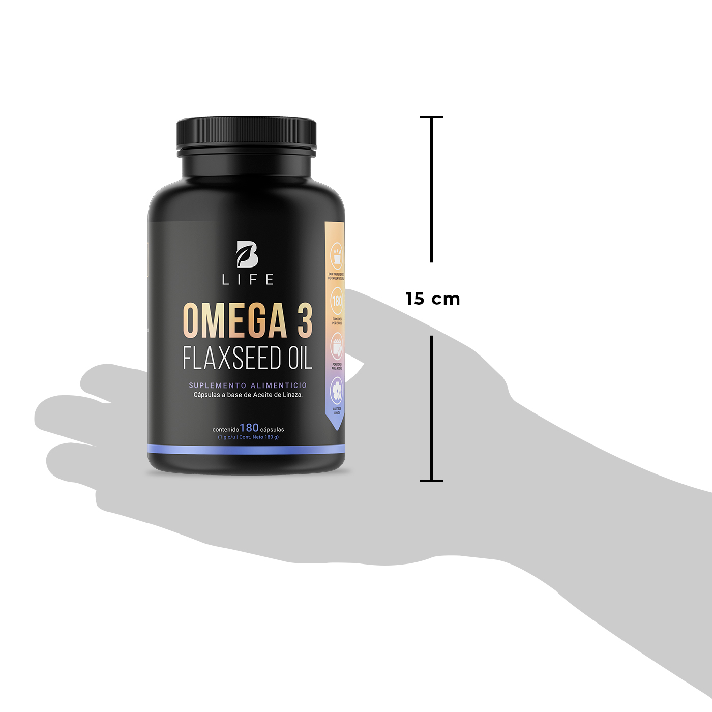 Foto 7 | Suplemento Alimenticio B Life Omega 3 Flaxseed Oil 180 Cápsulas