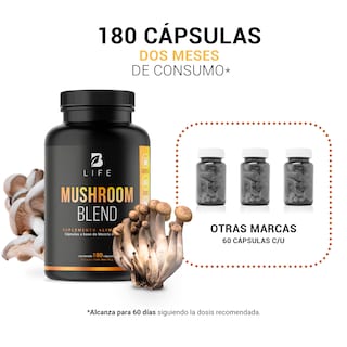 Foto 5 | Complejo B Life de Hongos 180 Cápsulas
