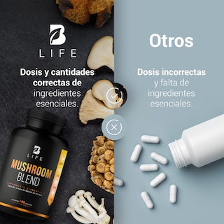 Foto 6 | Complejo B Life de Hongos 180 Cápsulas