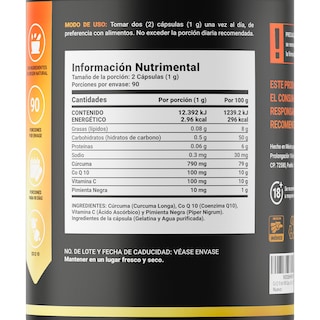 Foto 2 | CoQ10 de 180 Cápsulas Ingredientes Naturales Coenzima Q10 Cúrcuma y Vitamina C Co Q-10 Blend B Life