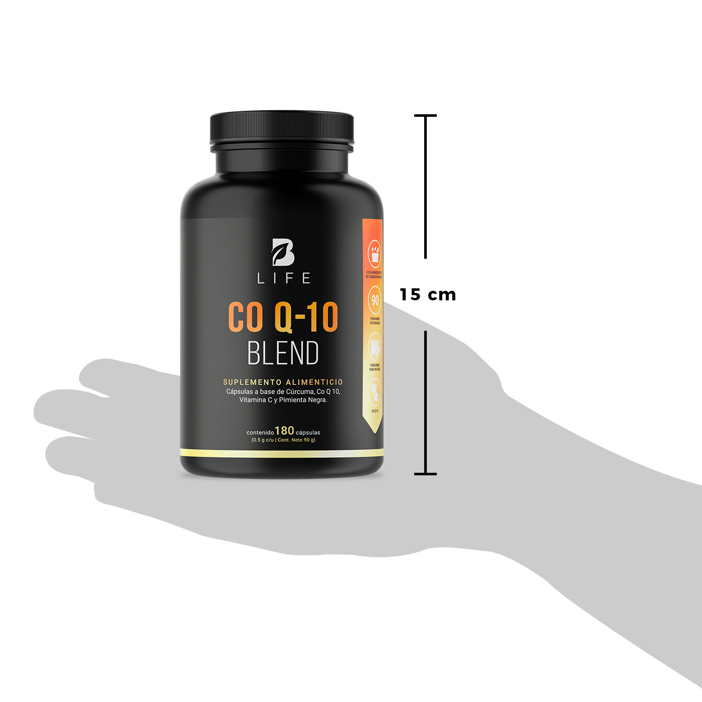 Foto 7 | CoQ10 de 180 Cápsulas Ingredientes Naturales Coenzima Q10 Cúrcuma y Vitamina C Co Q-10 Blend B Life