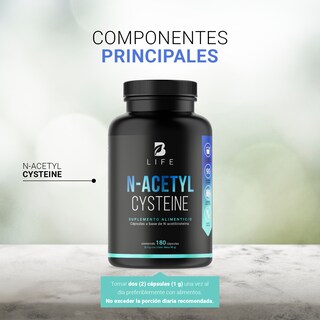 Foto 4 | Suplemento Alimenticio B Life N-Acetyl Cysteine 180 Cápsulas