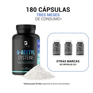 Foto 5 | Suplemento Alimenticio B Life N-Acetyl Cysteine 180 Cápsulas