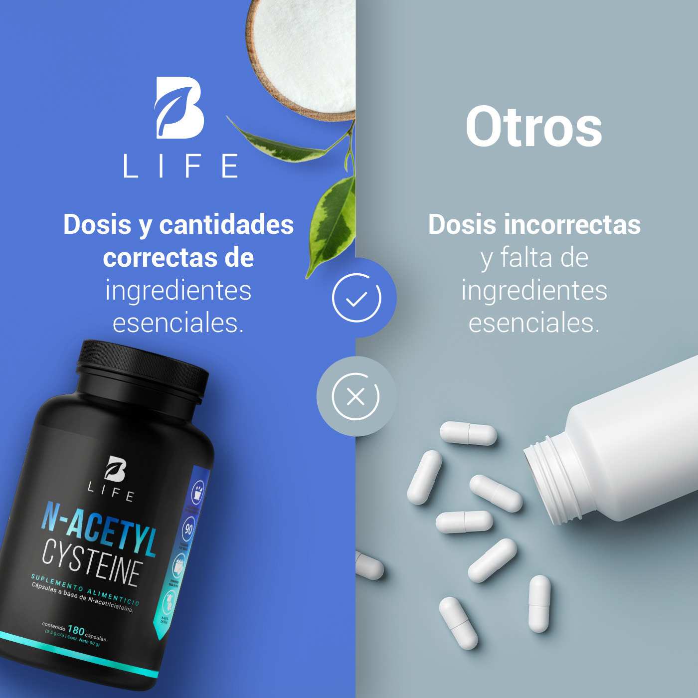 Foto 6 | Suplemento Alimenticio B Life N-Acetyl Cysteine 180 Cápsulas