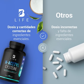 Foto 6 | Suplemento Alimenticio B Life N-Acetyl Cysteine 180 Cápsulas