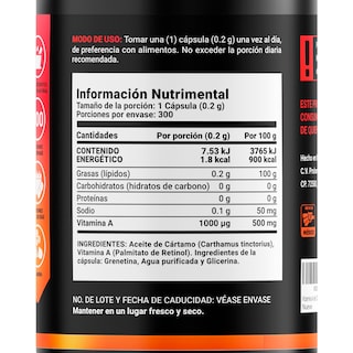Foto 2 | Vitamina A B Life 300 Cápsulas