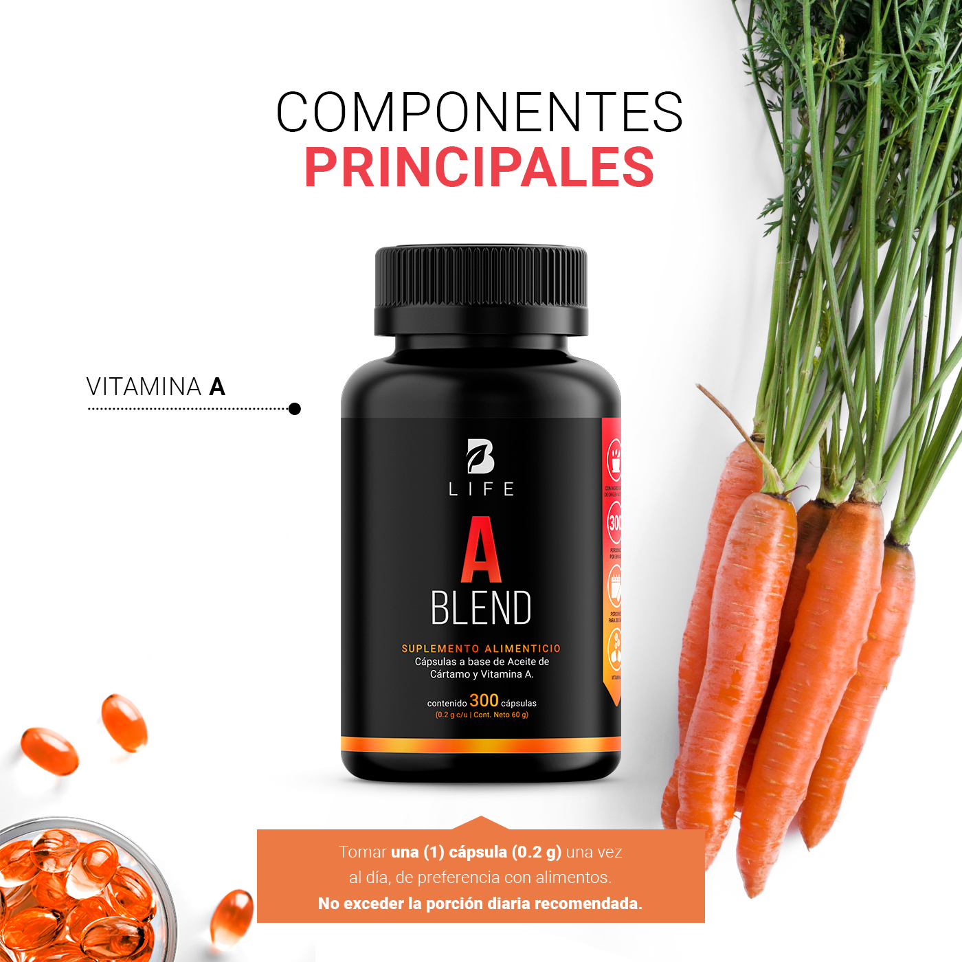 Foto 5 pulgar | Vitamina A B Life 300 Cápsulas