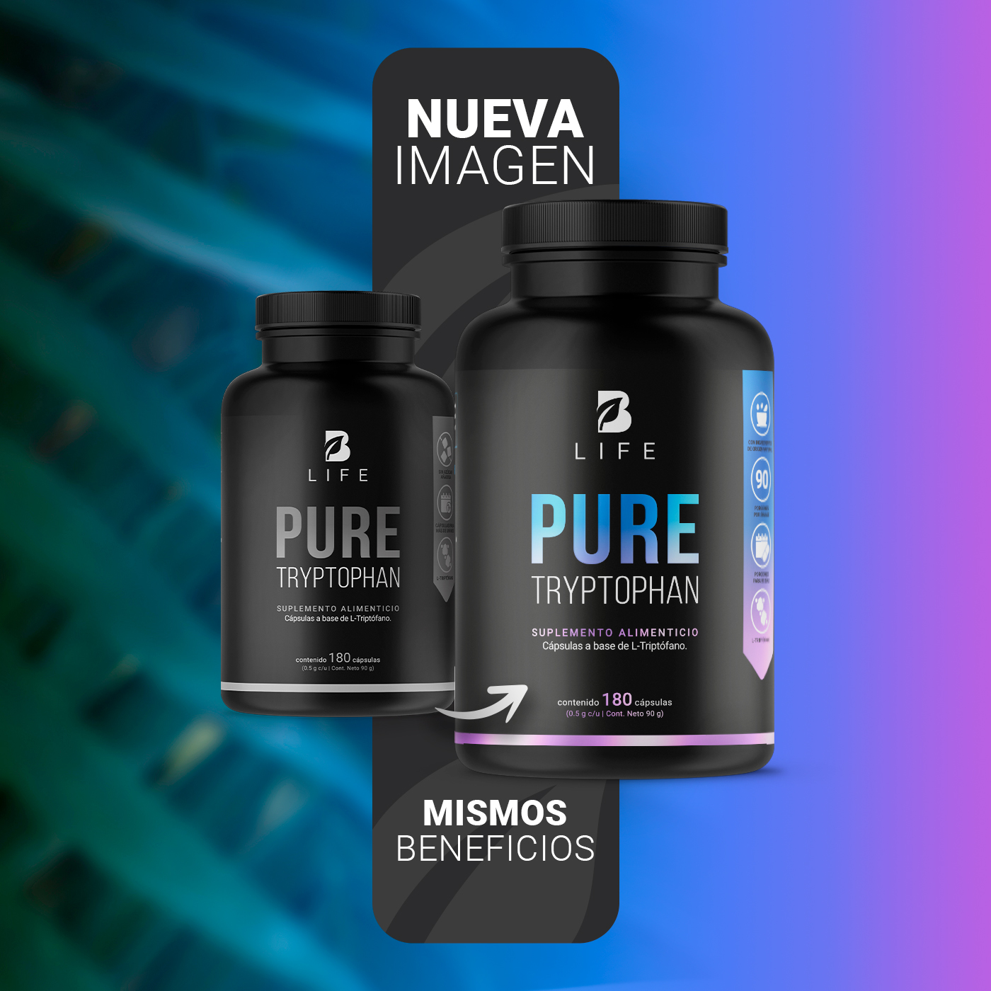 Foto 4 pulgar | Triptófano de 180 Cápsulas B Life