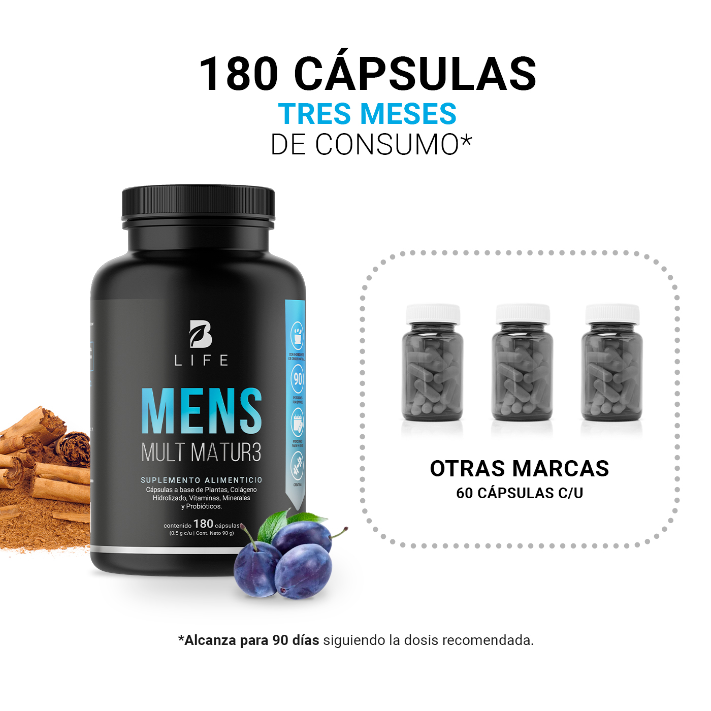 Foto 5 | Suplemento Alimenticio B Life Men Mult Mature 180 Cápsulas
