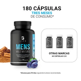 Foto 5 | Suplemento Alimenticio B Life Men Mult Mature 180 Cápsulas