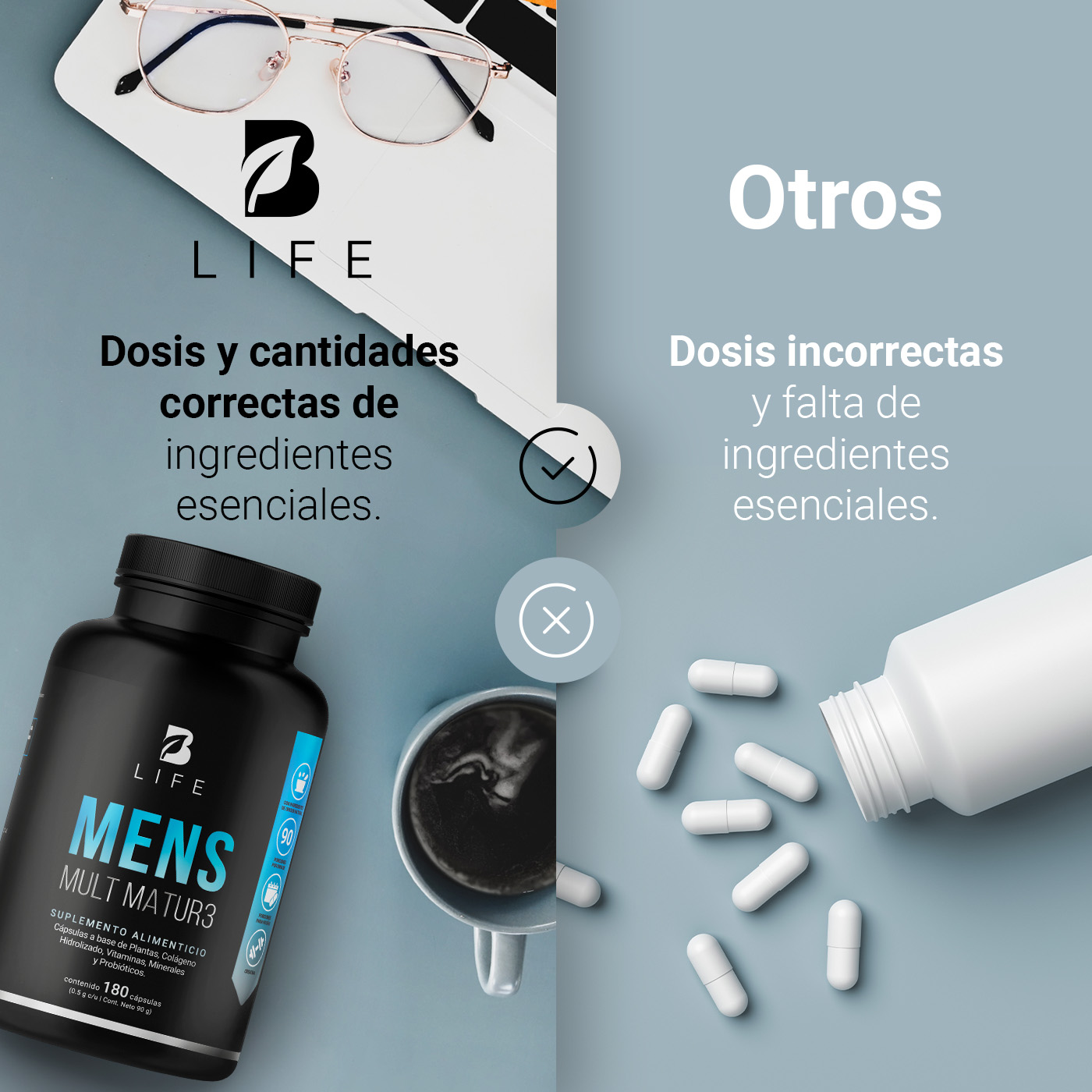 Foto 7 pulgar | Suplemento Alimenticio B Life Men Mult Mature 180 Cápsulas