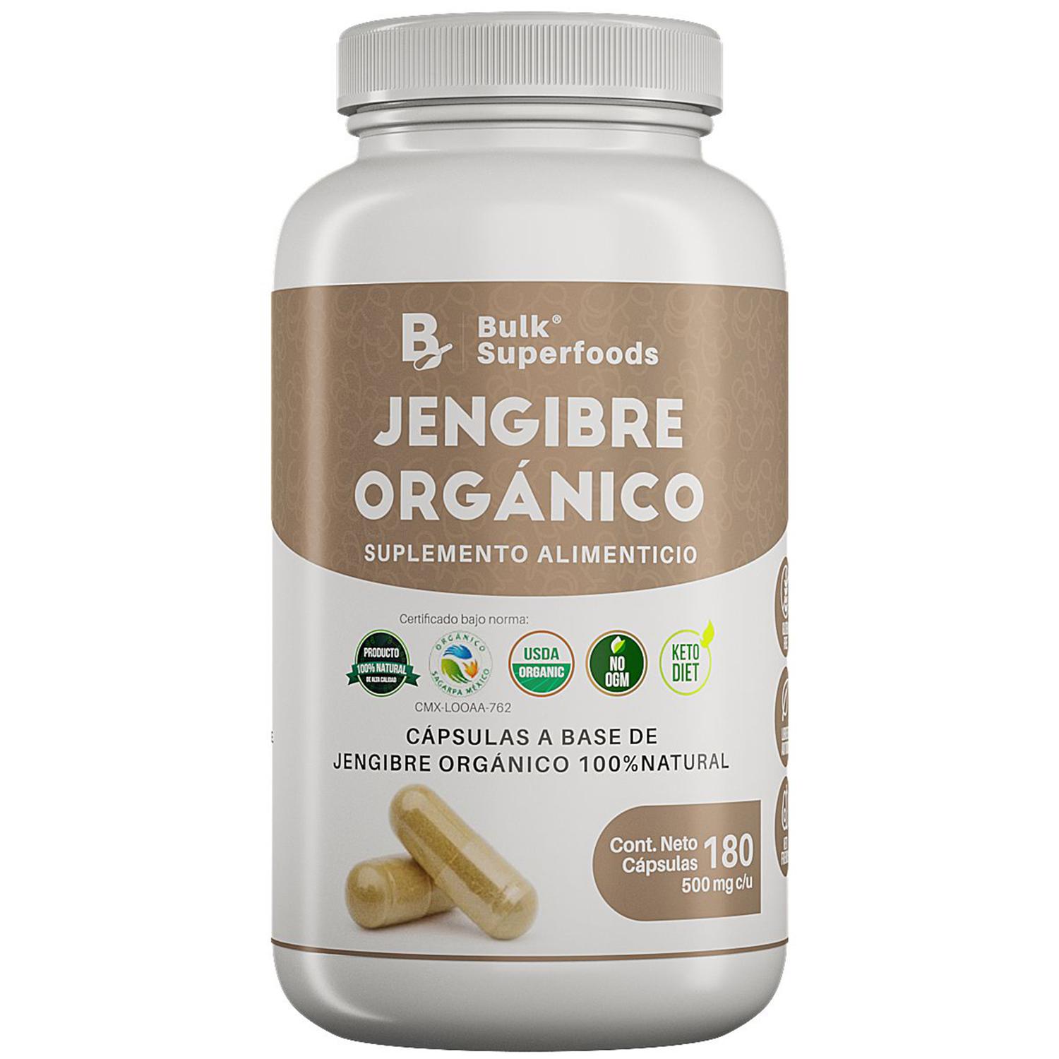 Foto 2 pulgar | Suplementos Alimenticios A Base De Jengibre Organico 100% Natural| Jengibre En Capsulas - 180 Capsul
