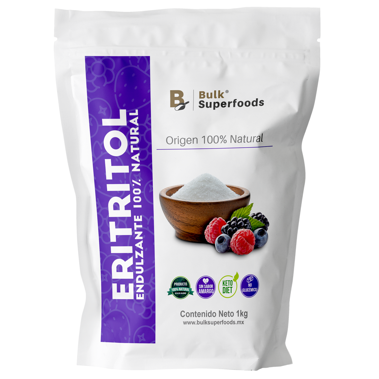 Foto 2 pulgar | Eritritol | Endulzante Azúcar Natural | Bulk Superfoods 1kg