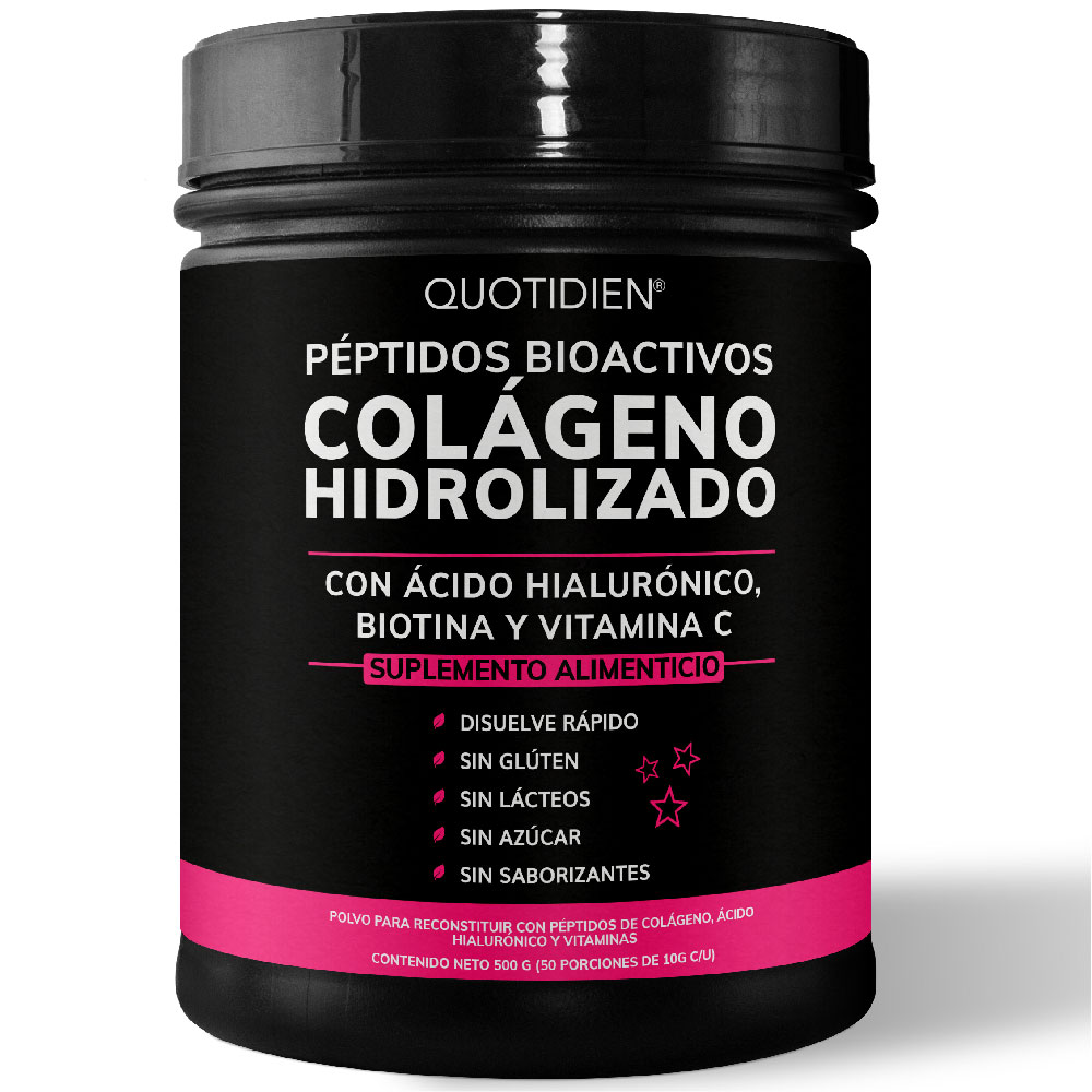 Foto 1 | Suplemento Alimenticio Péptidos Bioactivos de Colágeno Hidrolizado para Cabello, Piel y Uñas Quotidien 500 g