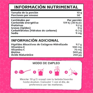 Foto 2 | Suplemento Alimenticio Péptidos Bioactivos de Colágeno Hidrolizado para Cabello, Piel y Uñas Quotidien 500 g