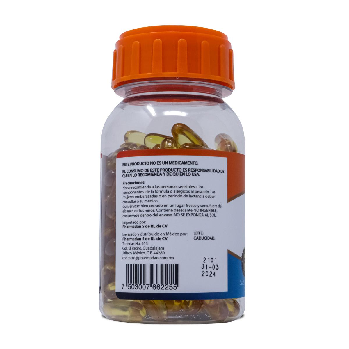 Foto 4 pulgar | Omega 3 Premium Pharmadan Frasco con 100 Cápsulas