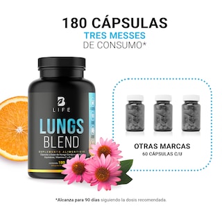 Foto 5 | Lungs Blend de 180 Cápsulas Ingredientes Naturales Lungs Blend B Life