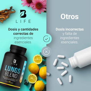 Foto 6 | Lungs Blend de 180 Cápsulas Ingredientes Naturales Lungs Blend B Life