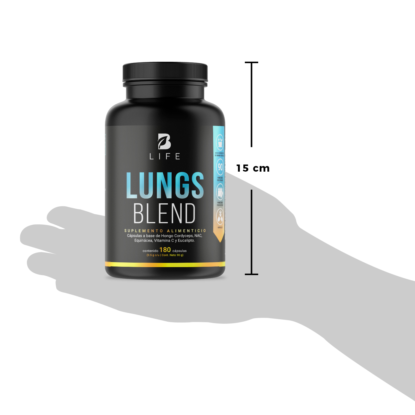 Foto 8 pulgar | Lungs Blend de 180 Cápsulas Ingredientes Naturales Lungs Blend B Life