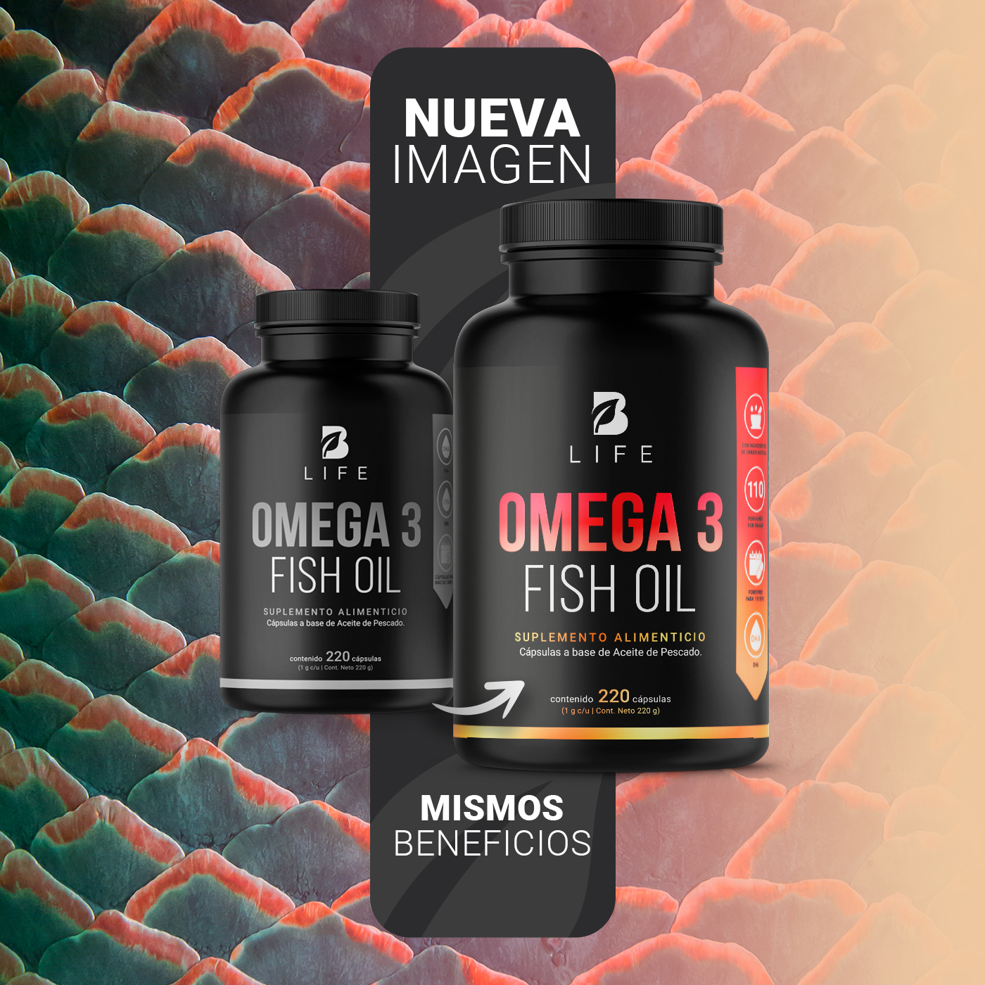 Foto 4 pulgar | Suplemento Alimenticio B Life Omega 3 Fish Oil 220 Cápsulas