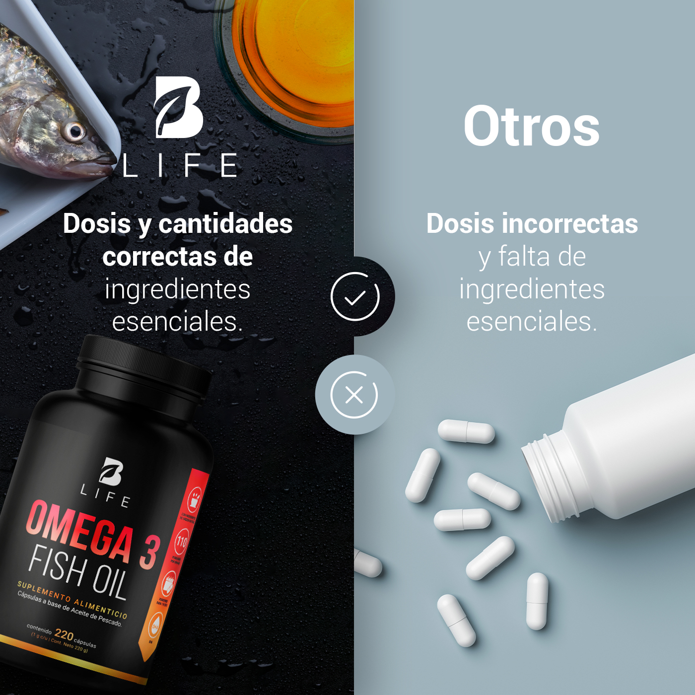 Foto 6 | Suplemento Alimenticio B Life Omega 3 Fish Oil 220 Cápsulas