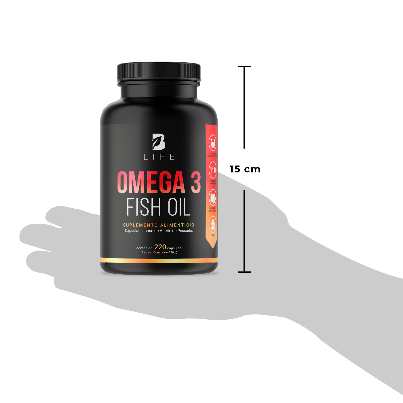 Foto 7 | Suplemento Alimenticio B Life Omega 3 Fish Oil 220 Cápsulas