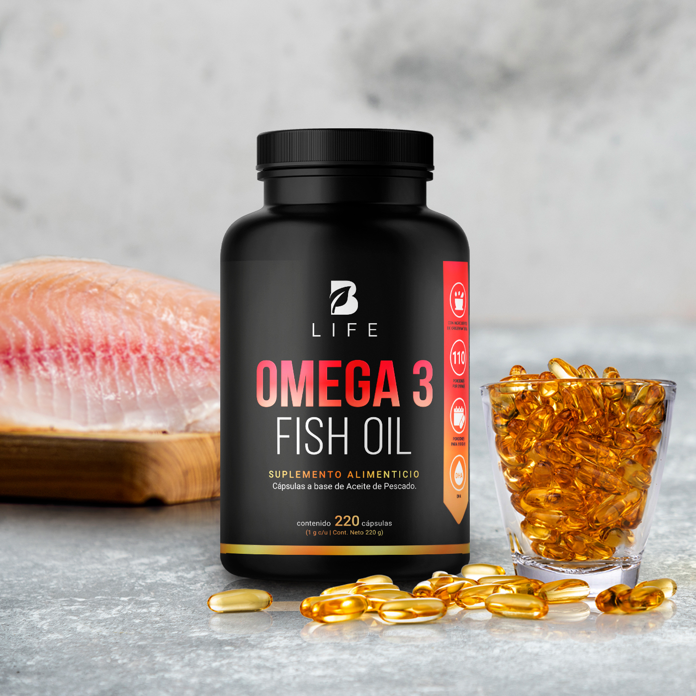 Foto 9 pulgar | Suplemento Alimenticio B Life Omega 3 Fish Oil 220 Cápsulas