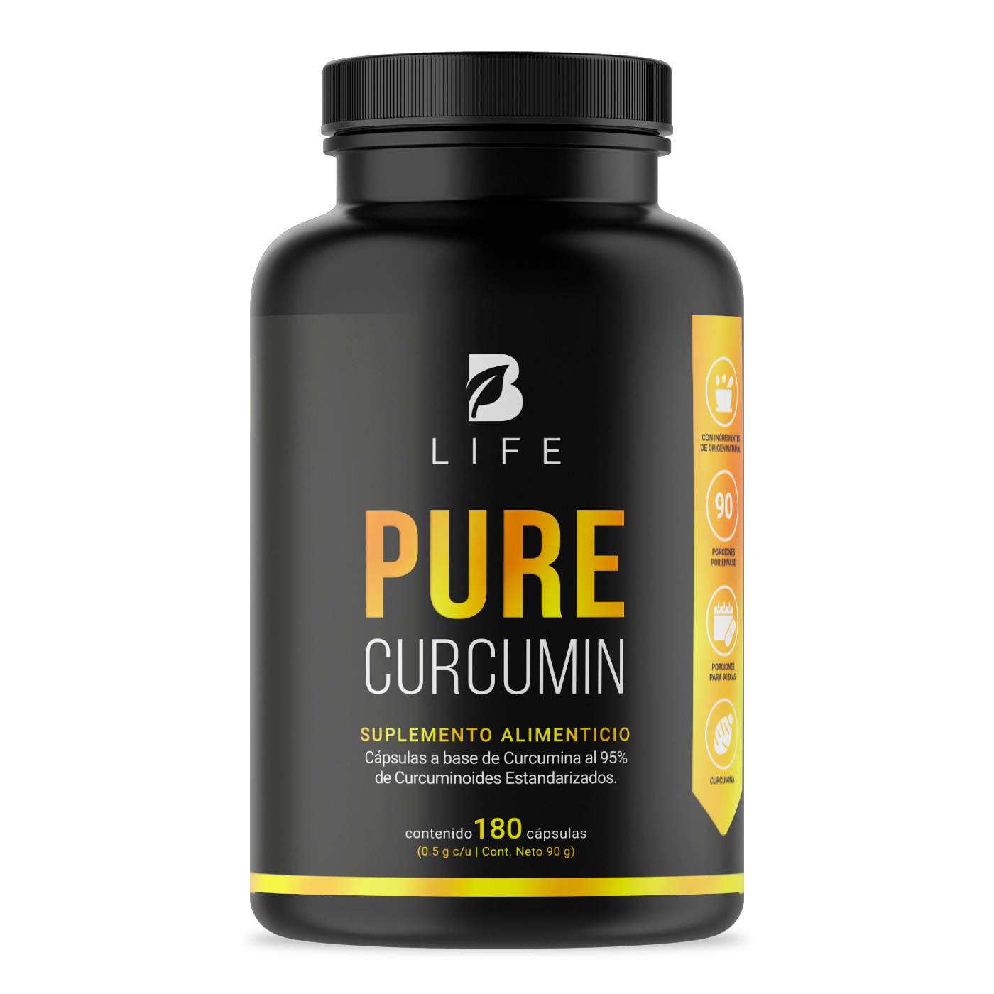 Curcumina Pura de 180 Cápsulas B Life