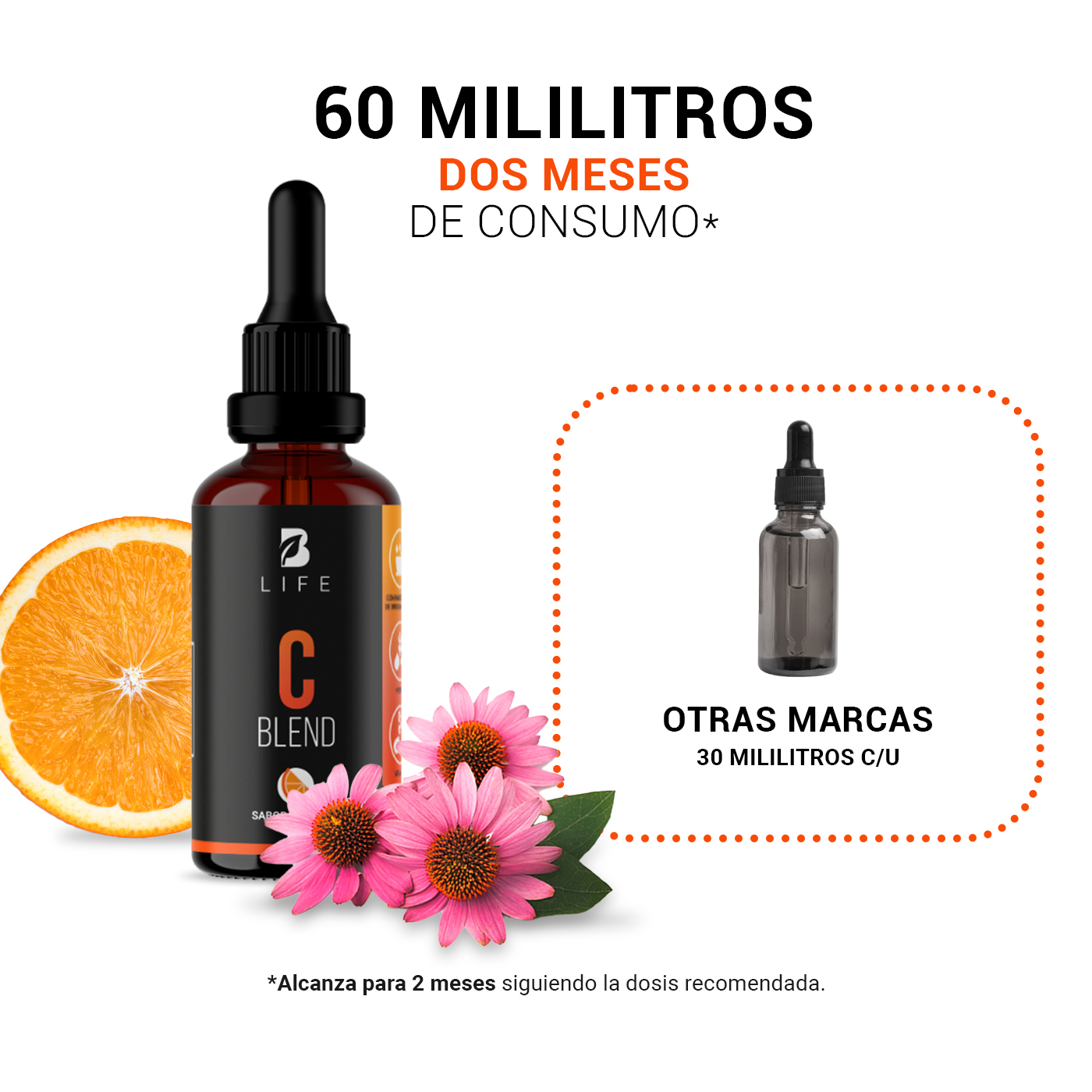 Foto 6 pulgar | Vitamina C Blend Líquida 60 Tomas B Life