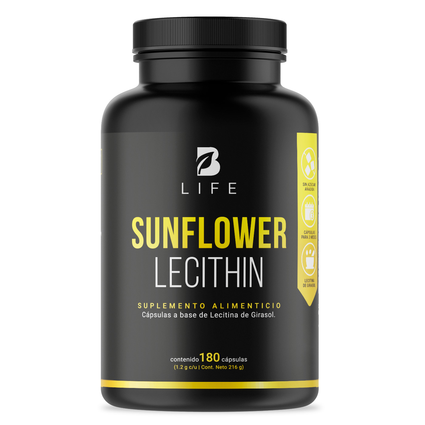 Foto 1 | Lecitina de Girasol 180 Cápsulas Sunflower Lecithin B Life