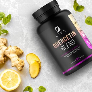 Foto 8 | Quercetina de 180 Cápsulas Ingredientes Naturales Vitamina C Jengibre y Zinc Quercetin Blend B Life