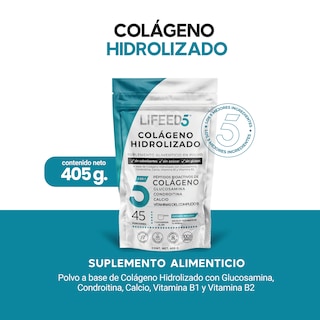 Foto 2 | Colágeno Hidrolizado En Polvo Lifeed5 Ayuda a Huesos y Articulaciones