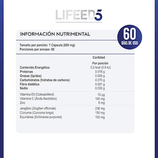 Foto 7 | Suplemento Alimenticio, Immune Support 60 Cápsulas Vitamina C, Jengibre, Equinacea, Zinc, Curcuma.