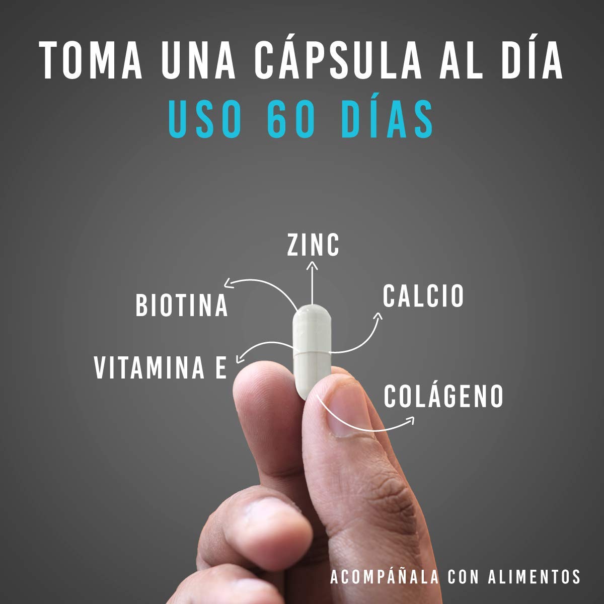 Foto 3 | Suplemento Alimenticio para Hombre Lifeed5 Ayuda al Cabello Barba y Piel 60 Cápsulas