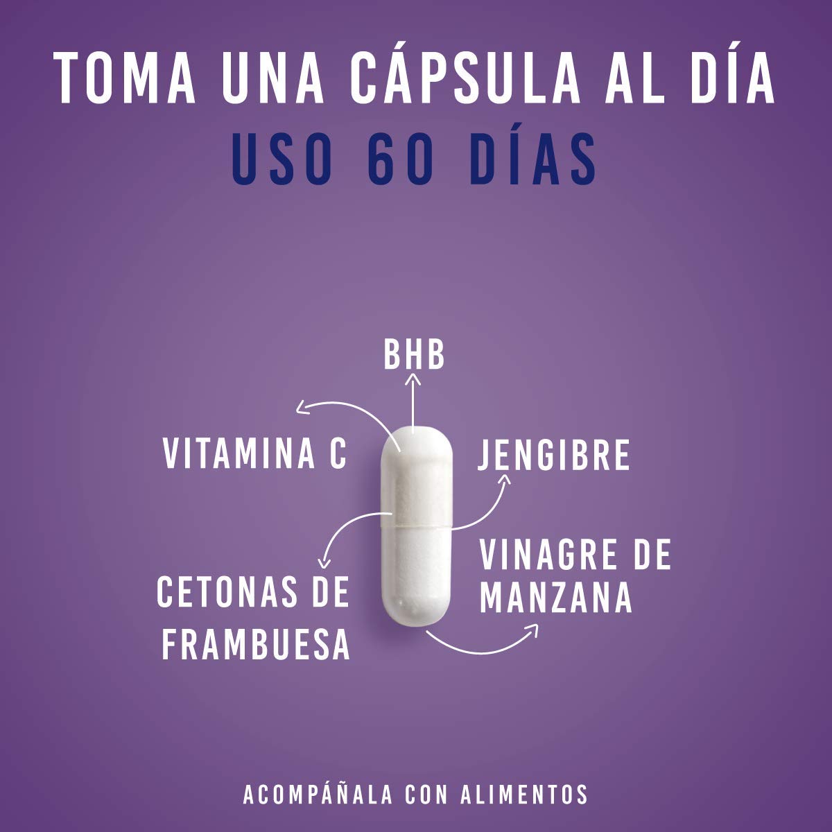 Foto 4 pulgar | Keto 60 Cápsulas Con Bhb Lifeed5 Cetonas de Frambuesa Suplemento Alimenticio Multi