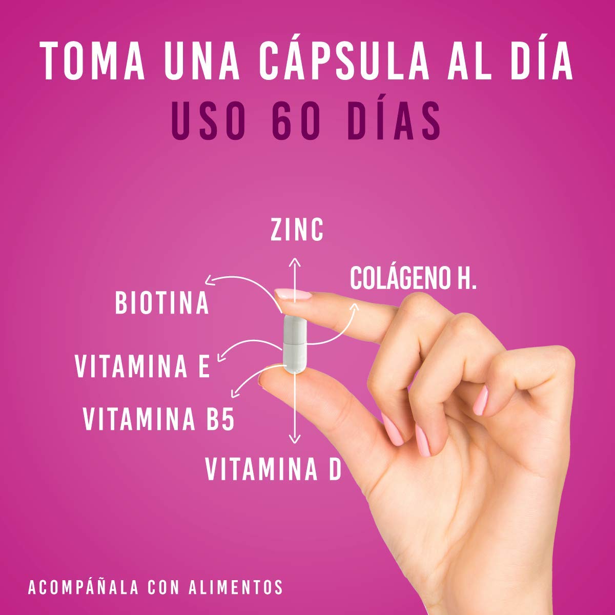 Foto 3 pulgar | Suplemento de Belleza Lifeed5 para Cabello y Uñas con 60 Cápsulas