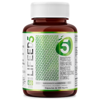Foto 1 | Probióticos 50 Billones Lifeed5 60 Caps Prebióticos, Enzimas Digestivas, Fibra Natural, Vitamina C y Zinc Supl