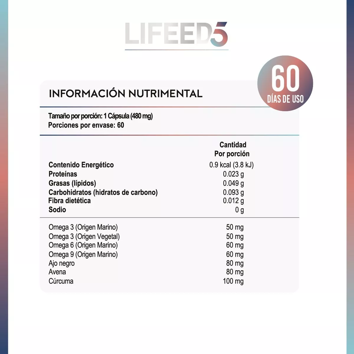 Foto 6 | Suplemento Alimenticio, Omega 3, 6,9 60 Cápsulas con Omega 3, Omega 6, Omega 9, Curcuma, Ajo Negro y Avena