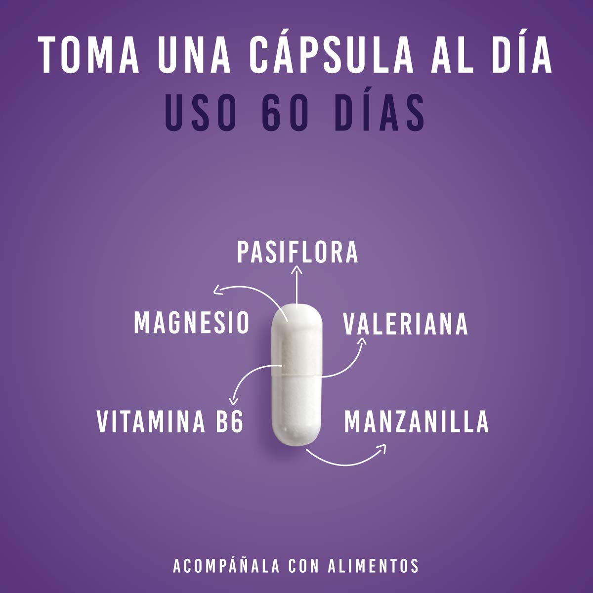 Foto 4 pulgar | Suplemento Alimenticio, Sueño y Relajación Lifeed5 60 Caps Valeriana, Pasiflora, Manzanilla, Vitamina B6, Magnesio
