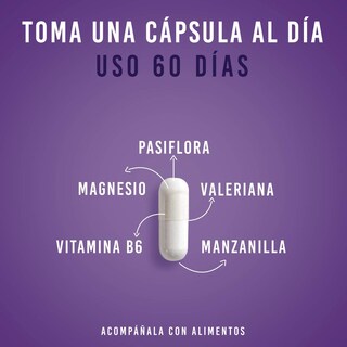 Foto 3 | Suplemento Alimenticio, Sueño y Relajación Lifeed5 60 Caps Valeriana, Pasiflora, Manzanilla, Vitamina B6, Magnesio