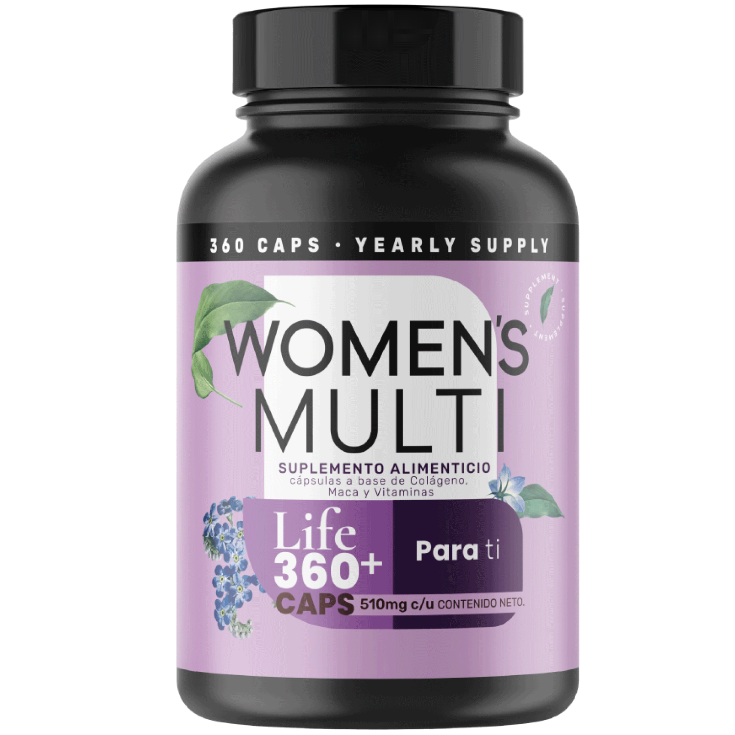 Vitaminas para Mujer Life 360+ Multi 360 Cápsulas con Colágeno Hidrolizado Vitamina E más Otros Ingredientes