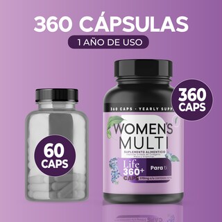 Foto 7 | Vitaminas para Mujer Life 360+ Multi 360 Cápsulas con Colágeno Hidrolizado Vitamina E más Otros Ingredientes