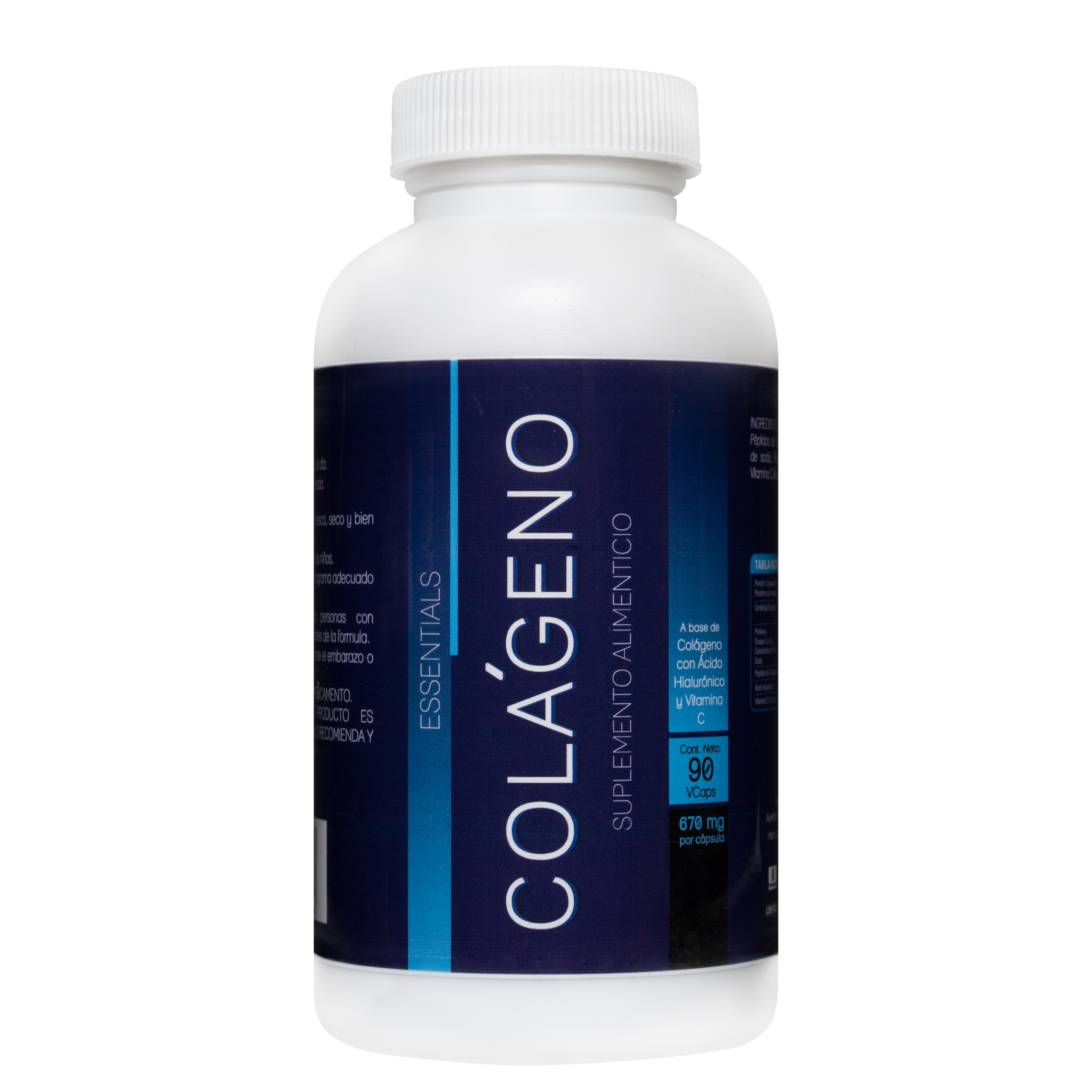 Foto 2 pulgar | COLÁGENO HIDROLIZADO + ÁCIDO HIALURÓNICO | 90 Cápsulas vegetales | Péptidos | Vitamina C para su mejor absorción